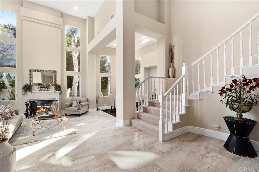 Luxury staged home entryway